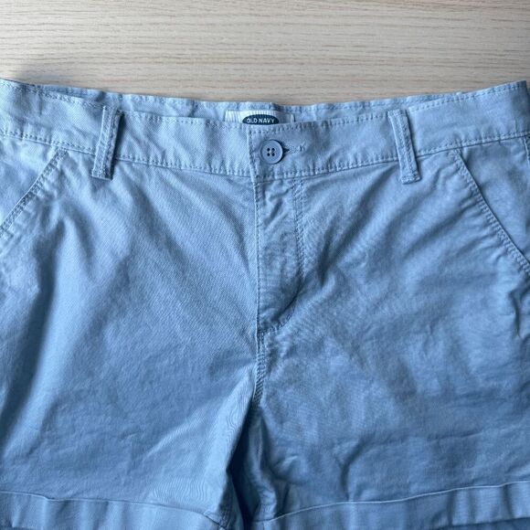 Old Navy Shorts Classic Chino Sky Blue Belt Loops 14 Plus 3" Flat Front Mid Rise - Picture 7 of 7